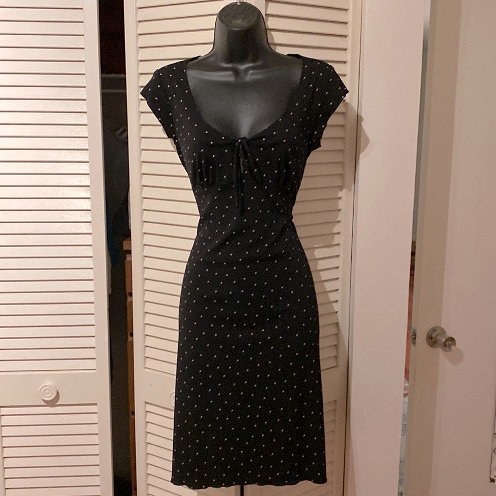 00s style polka dot mini dress